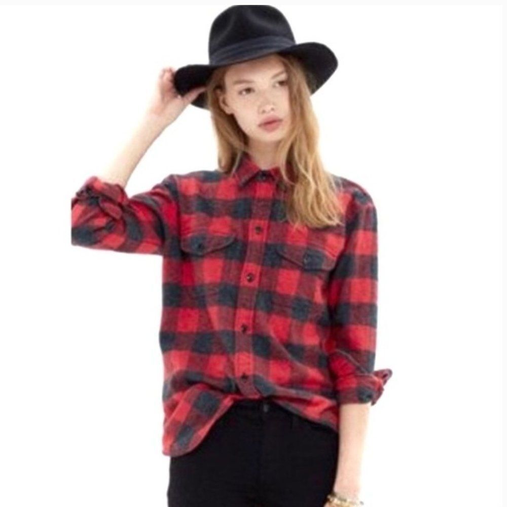 Madewell Flannel Cargo Workshirt in Buffalo Check‎